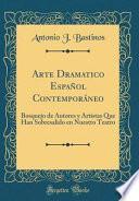 libro Arte Dramatico Español Contemporáneo